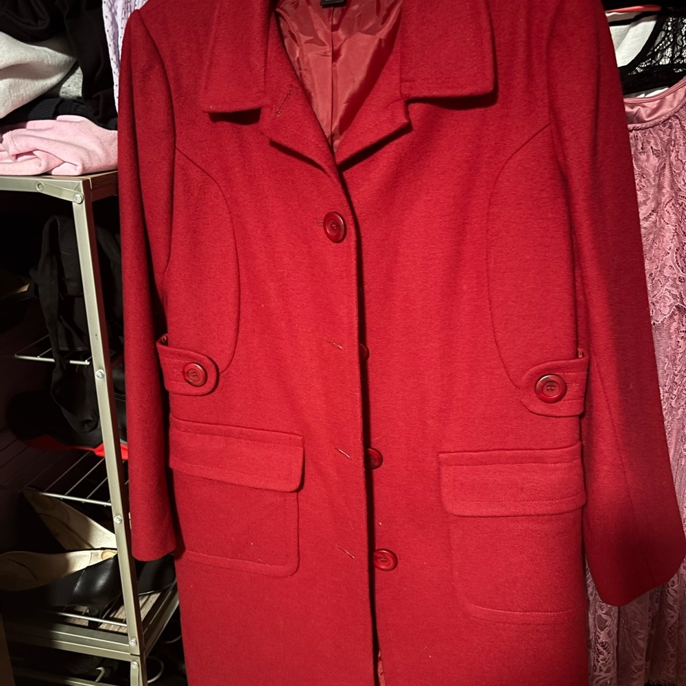 Moda International Classic Red Trench Coat